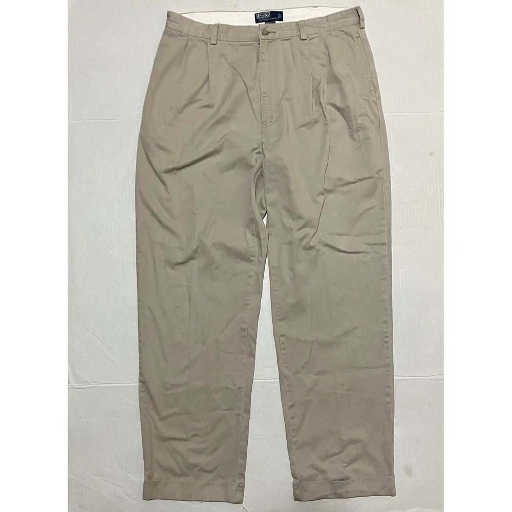 Polo Ralph Lauren Hammond Classic Chino Pants Men's Size 36 X 31.5 Beige‎ Casual
